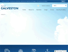Tablet Screenshot of portofgalveston.com